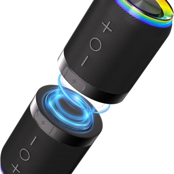 2 in 1 Magnetic Splittable Bluetooth Speaker, Portable Waterproof Split Wireless Speaker Bluetooth V5.4 with 20W Loud Stereo Sound, Wireless Pairing for Home, Outdoor or Travel