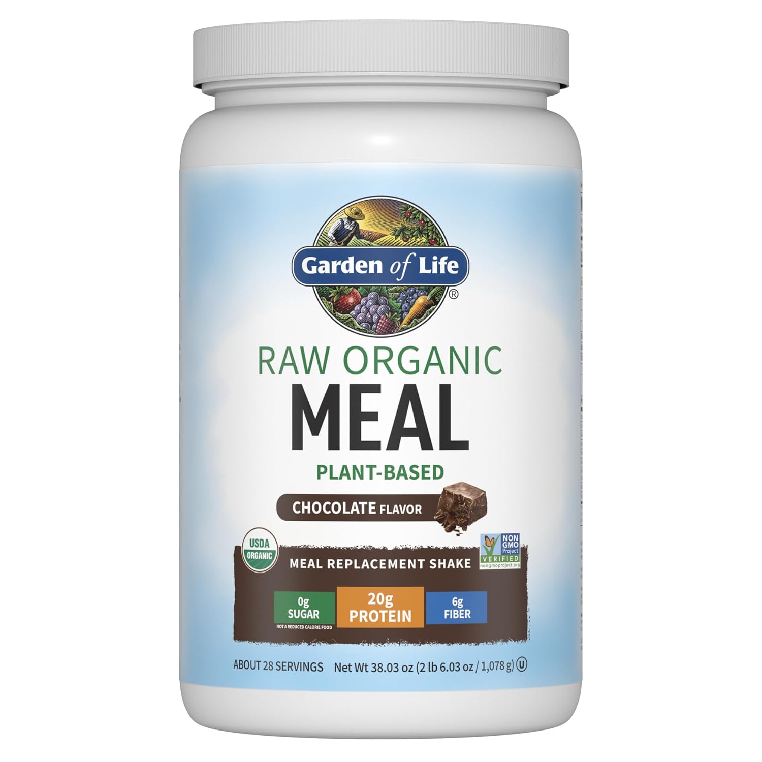 Garden of Life Meal Replacement Shakes, Raw Organic, Chocolate Protein Powder with Plant Based Pea Protein, Sprouts, Greens, Probiotics, Dairy Free 28 Servings Garden of Life Meal Replacement Shakes, Raw Organic, Chocolate Protein Powder with Plant Based Pea Protein, Sprouts, Greens, Probiotics, Dairy Free 28 Servings