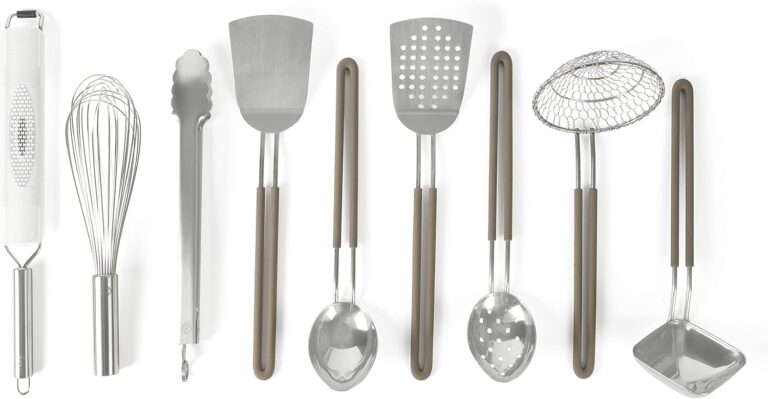 Martha Stewart 9-Piece Stainless Steel Kitchen Gadget & Tool Set  Prep and Serve Utensils, Durable & Rust-Resistant, Dishwasher Safe Cooking Accessories
