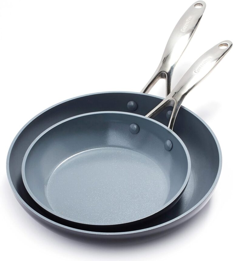 GreenPan Valencia Pro Hard Anodized Healthy Ceramic Nonstick 8" and 10" Frying Pan Skillet Set, PFAS-Free, Induction, Dishwasher Safe, Oven Safe, Gray