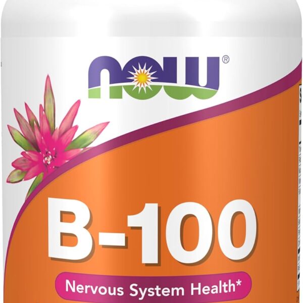 NOW Foods Supplements, Vitamin B-100, Energy Production*, Nervous System Health*, 100 Veg Capsules