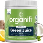 Organifi Green Juice - Powder Supplement with Organic Spirulina, Ashwagandha, and Chlorella - Helps Achieve Fitness Goals and Reduce Cortisol Levels, 30-Day Supply