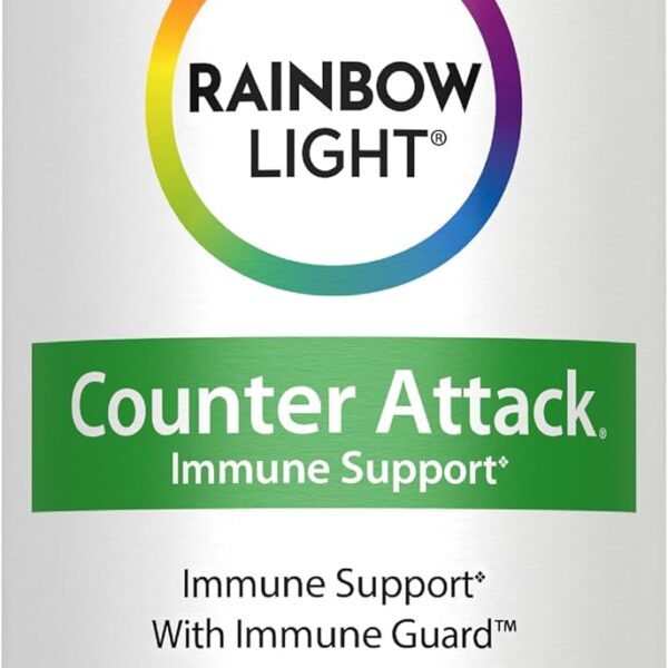 Rainbow Light Counter Attack Immune Defense Support Supplement for Adults | 90 Tablets | with Immune Guard, Zinc & Vitamin C