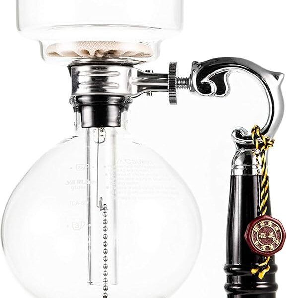Yama Glass 5 Cup Tabletop Siphon (Syphon) (Alcohol Burner), 20-Ounce, Clear