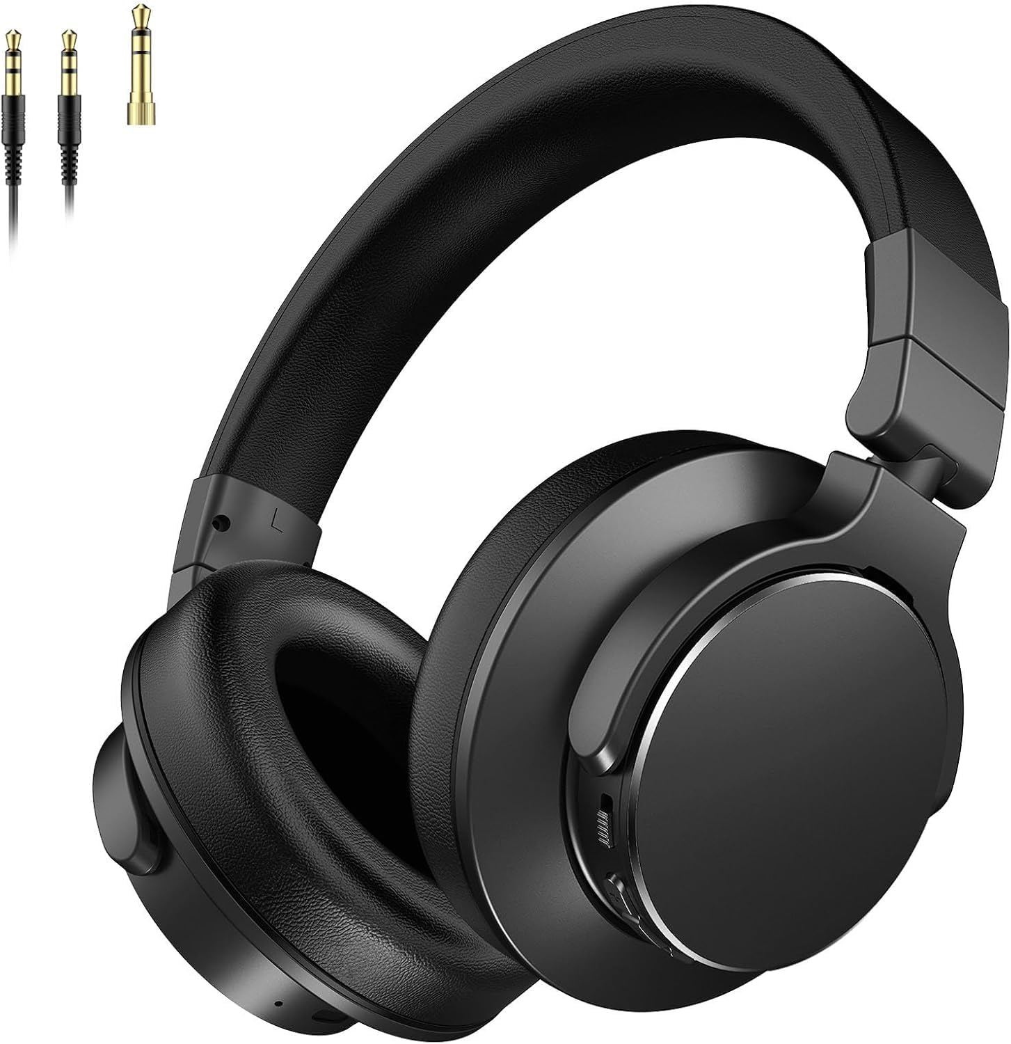 Over Ear Bluetooth Headphones, Studio Monitor & Mixing DJ Headphones Wireless with 50mm Drivers and 1/4 to 3.5mm Wired Audio Jack for Guitar AMP Recording Podcast Piano, 100H Playtime, Black Over Ear Bluetooth Headphones, Studio Monitor & Mixing DJ Headphones Wireless with 50mm Drivers and 1/4 to 3.5mm Wired Audio Jack for Guitar AMP Recording Podcast Piano, 100H Playtime, Black