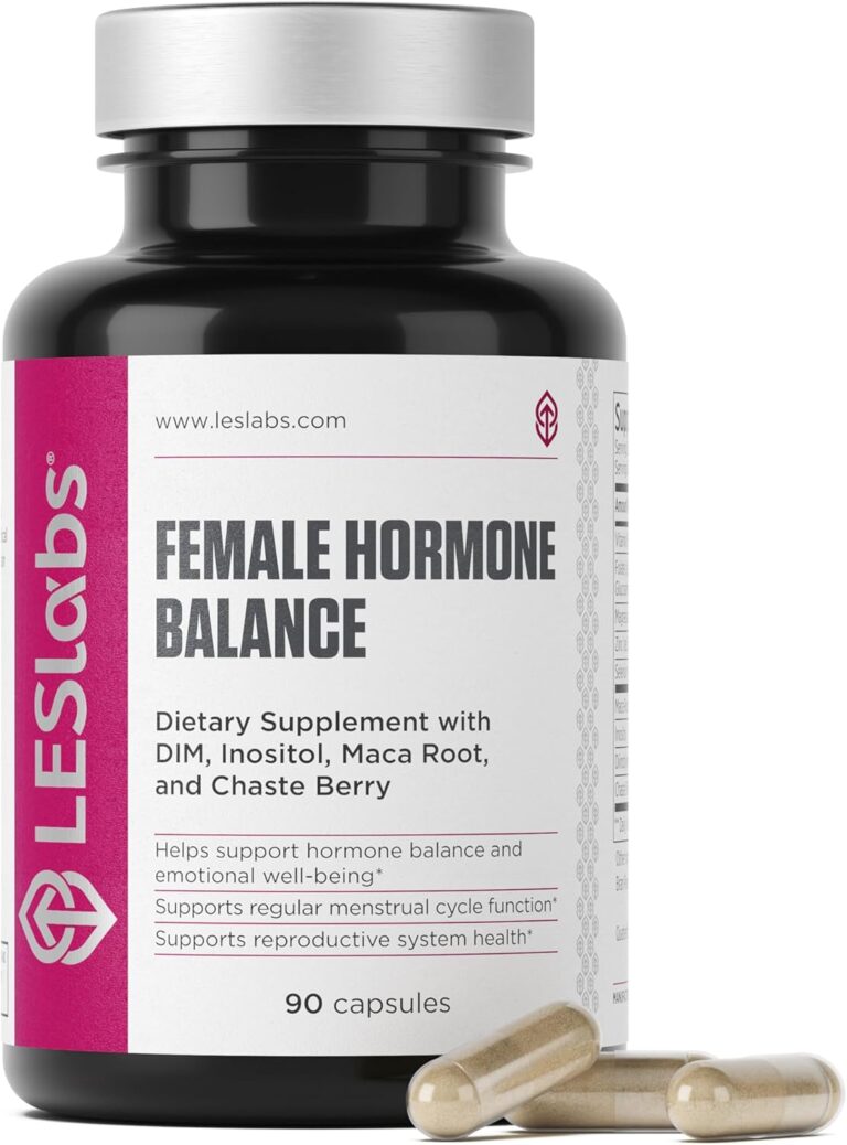 LES Labs Female Hormone Balance Supplement  Hormone Support for Women with Inositol, DIM, Vitex, Chaste Tree, Vitamin B6 & Folate  Menstrual Cycle & Fertility Support  90 Capsules  Non-GMO