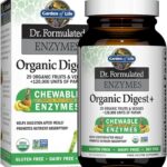 Garden of Life Digestive Enzymes with Papain, Bromelain and Lipase for Nutrient Absorption and Digestion Support, Tropical Fruit Flavor, Dietary Supplement, Certified Vegan, 90 Chewables