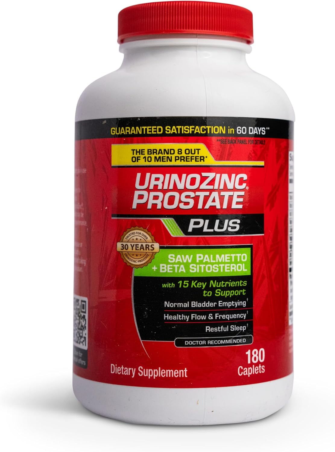 Urinozinc Plus - Prostate Supplement with Beta Sitosterol & Saw Palmetto Reduce Frequent Urination Concerns & Support Your Prostate Health, 180 Caplets Urinozinc Plus - Prostate Supplement with Beta Sitosterol & Saw Palmetto Reduce Frequent Urination Concerns & Support Your Prostate Health, 180 Caplets