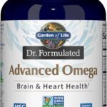 Garden of Life Dr. Formulated Advanced Omega Fish Oil - Lemon, 1,290mg EPA, DHA + DPA in Triglyceride Form, Single Source Omega 3 Supplement for Ultimate Brain & Heart Health, Non-GMO, 60 Softgels