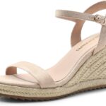 DREAM PAIRS Espadrilles Wedge Sandals for Women, Women's Open Toe Summer Dressy Sandals with Adjustable Ankle Strap and Soft Footbed