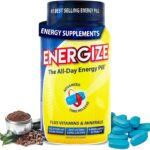 iSatori Energize Caffeine Pills - No Crash, Fast-Acting, Time-Release for Energy Support All Day - Boost Nutrition and Endurance Nootropic Energy Supplements for Men and Women - (84 Caffeine Tablets)