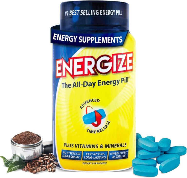 iSatori Energize Caffeine Pills - No Crash, Fast-Acting, Time-Release for Energy Support All Day - Boost Nutrition and Endurance Nootropic Energy Supplements for Men and Women - (84 Caffeine Tablets)