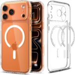 Spigen for iPhone 17 Pro Max Case, Ultra Hybrid MagFit [TPU Covered Camera Control] [Anti-Yellowing] [Compatible with Magsafe] - Clear