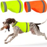 2 Pieces Dog Hunting Vest Reflective Safety Vest Adjustable,High Visibility Jacket Make Your Dog More Visible and Safety from Hunter (Fluorescent Green&Blaze Orange,M)