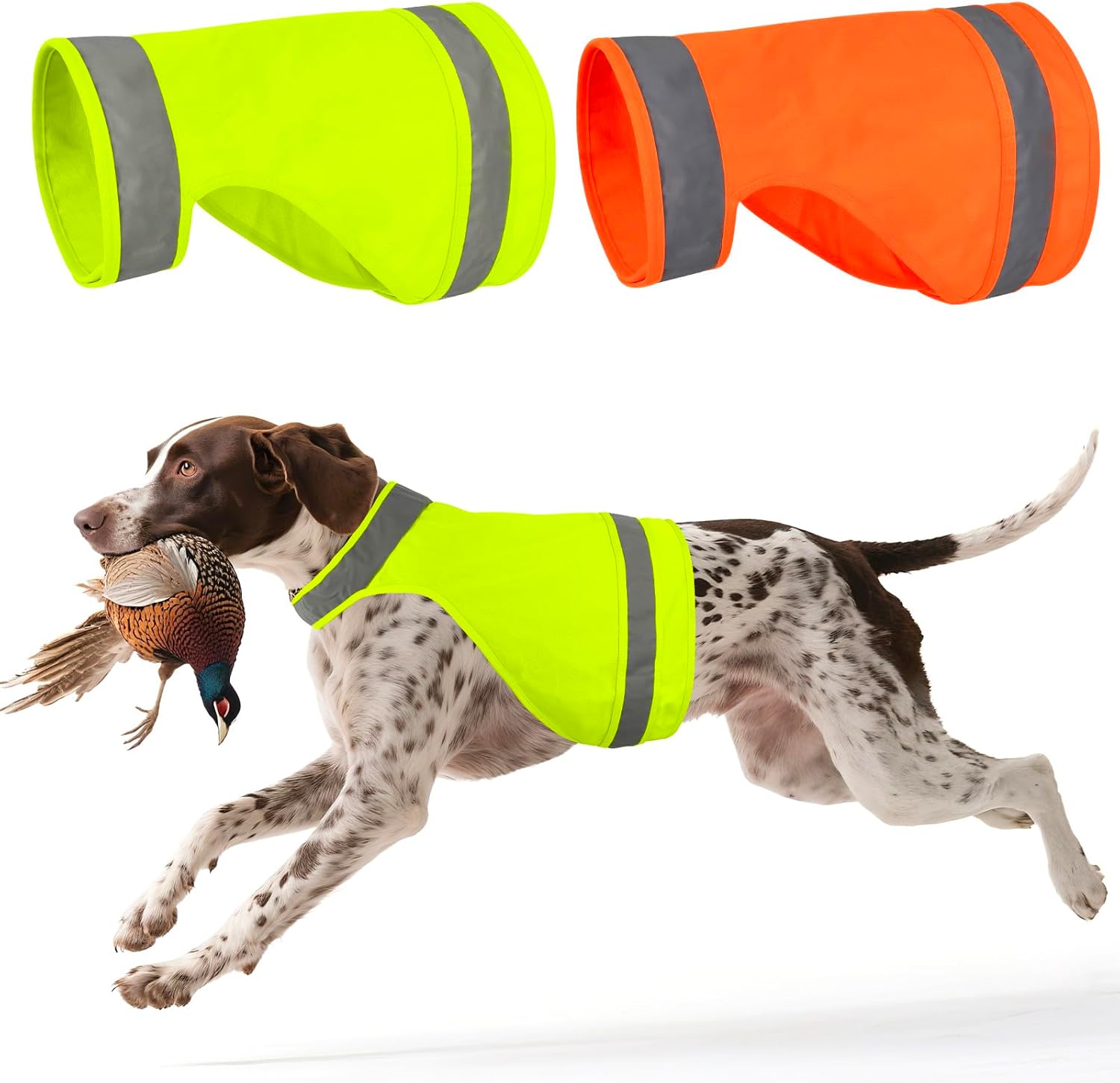 2 Pieces Dog Hunting Vest Reflective Safety Vest Adjustable,High Visibility Jacket Make Your Dog More Visible and Safety from Hunter (Fluorescent Green&Blaze Orange,M) 2 Pieces Dog Hunting Vest Reflective Safety Vest Adjustable,High Visibility Jacket Make Your Dog More Visible and Safety from Hunter (Fluorescent Green&Blaze Orange,M)