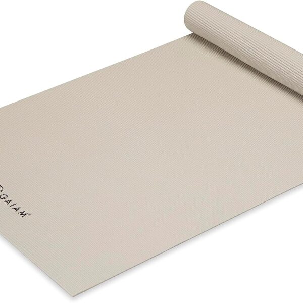 Gaiam Yoga Mat - Premium Solid Thick Non Slip Exercise & Fitness Mat for All Types of Yoga, Pilates & Floor Workouts