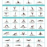 Vive Yoga Poster - Poses for Beginners and Experts - Mat Exercise Home Gym Workout Accessories Set- Double Sided Laminated Flow Chart Accessory - Instructional Guided Routine - for Women, Men