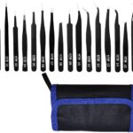 16 Pcs Sharp Precision Tweezers Set,Including 16 Types Of Anti-Static Stainless Steel Esd Medical Tweezers for Craft,Jewelry,Electronics Soldering,Laboratory Work,And Used for Beauty Etc