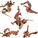 majoywoo Natural Small Coral Driftwood for Aquarium Decor Fish Tank Decorations, Assorted Driftwood Branch 4.5-7.5" 5 Pcs, Reptile Decor