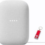 Google Audio Bluetooth Speaker with Keychain LED - Wireless Music Streaming - Chalk