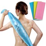ARCH&M Exfoliating Washcloth Body Scrubber 35-Inch Japanese & Korean Back Scrubber Towel for All Skin Type Daily Use in Shower, Textured Nylon Body Washcloth for Smoother-Looking Skin Quick-Dry 3 Pack
