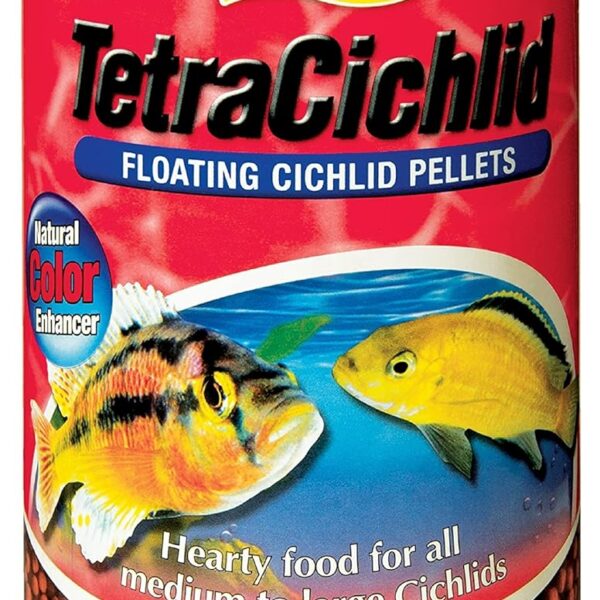 TetraCichlid fish Floating Cichlid Pellets 6 Ounces, Nutritionally Balanced Diet (77063)