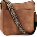 BOSTANTEN Crossbody Bags for Women Trendy Vegan Leather Hobo Purses Shoulder Handbags Wide Shoulder Strap