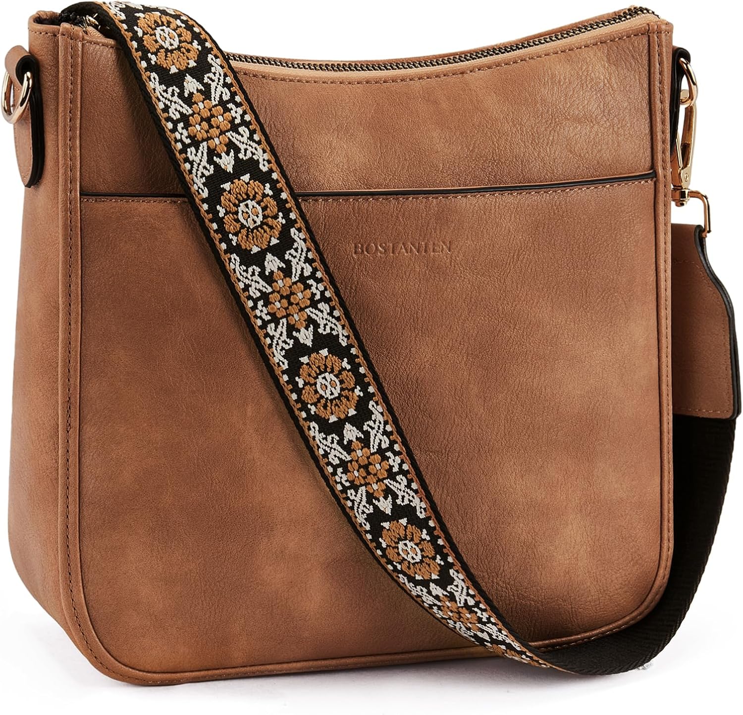 BOSTANTEN Crossbody Bags for Women Trendy Vegan Leather Hobo Purses Shoulder Handbags Wide Shoulder Strap BOSTANTEN Crossbody Bags for Women Trendy Vegan Leather Hobo Purses Shoulder Handbags Wide Shoulder Strap