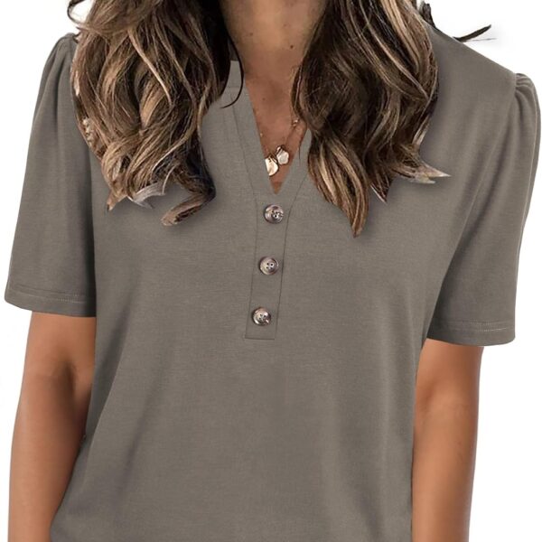 XMTOPYE Womens Summer Tops 2026 Short Sleeve Shirts Beach Vacation Outfits Dressy Casual Blouses