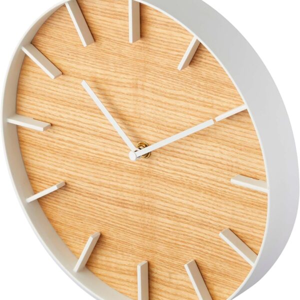 YAMAZAKI Home Wall Clock - Modern Wood Home Decoration Steel + Wood One Size Ash