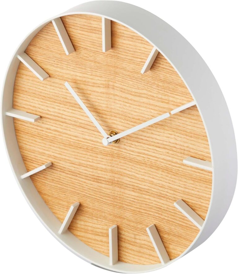 YAMAZAKI Home Wall Clock - Modern Wood Home Decoration Steel + Wood One Size Ash