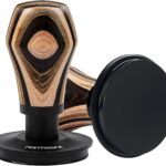 Normcore 53.3mm Coffee Tamper V4.1, Spring Loaded Tamper with Titanium PVD Coating Flat Base, Espresso Tamper Fits 54mm Breville Sage Portafilters, Colorful Wood Handle