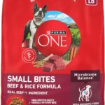 Purina ONE Small Bites Beef and Rice Formula Small High Protein Dry Dog Food Natural With Added Vitamins, Minerals and Nutrients - 31.1 lb. Bag