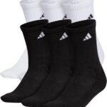 adidas Men's Athletic Cushioned Crew Socks (6 Pairs) Durable & Comfortable