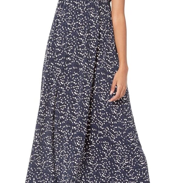 Amazon Essentials Women's V Neck Short Sleeve Waisted Maxi Dress (Available in Plus Size)