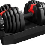 Yaheetech Adjustable Dumbbell Set Free Weights for Home Gym 15-in-1 Quick Lock Adjustable Dumbbells Interchangeable Women Men Full Body Strength Training with Anti-Slip Handle Black