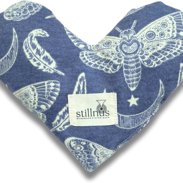 Stillnus Weighted Heart Eye Pillow with Organic Lavender & Flaxseed  Relaxation Gift for Women, Meditation Tool, Mindful Rest, Cooling Eye Mask, Wellness Self-Care Kit