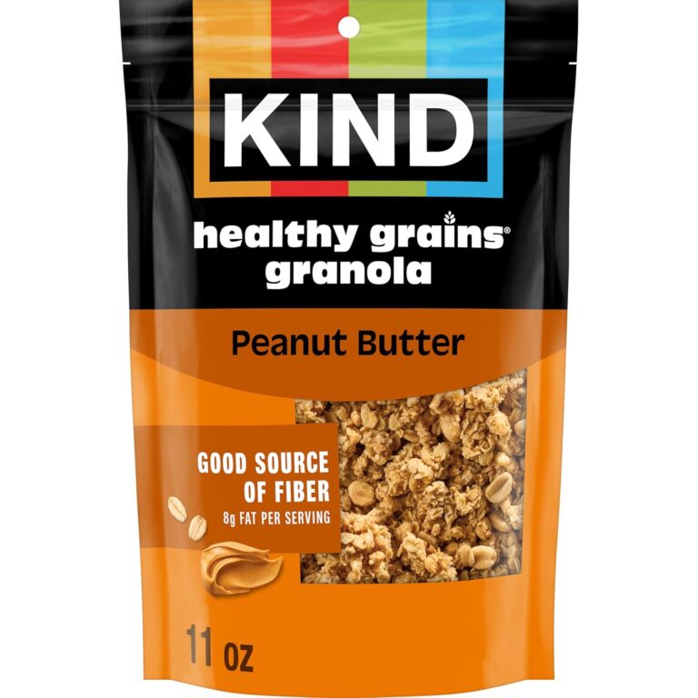 Kind Healthy Grains Granola, Peanut Butter Clusters, Gluten Free, Healthy Snack Mix, 10g Protein, 11oz, 1 Count