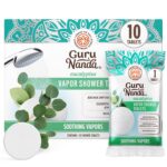 GuruNanda Eucalyptus Vapor Shower Tablets, Clean-Dissolving Aromatherapy Shower Steamers with Eucalyptus & Menthol, Promotes Relaxation, Ideal for Gifting, 10 Count
