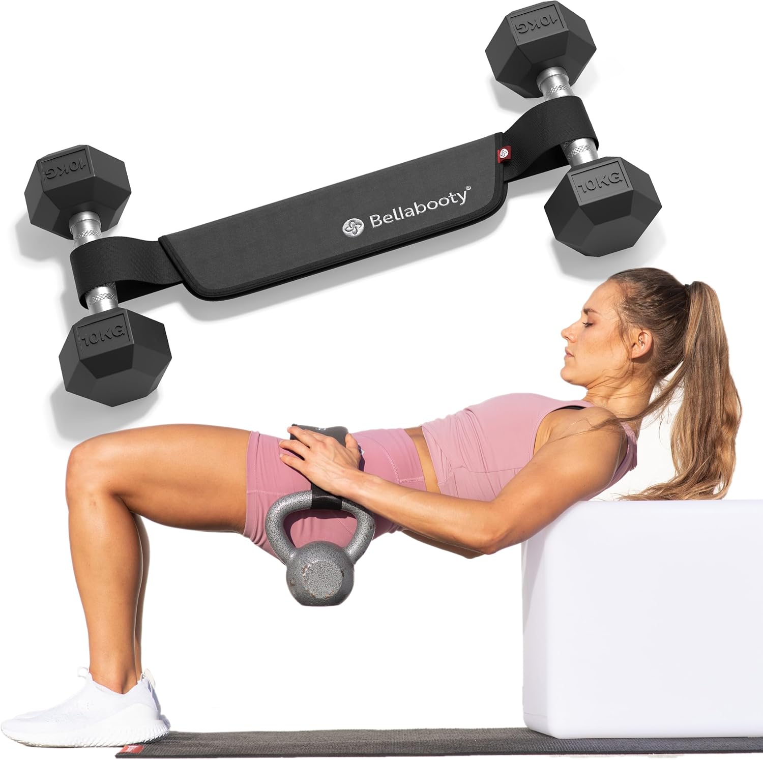 Bellabooty Premium Hip Thrust Belt - Adjustable Exercise Belt for Glutes & Squats, Hip Thrust Pad for Comfort, Versatile Gym Equipment for Home - Weightlifting Belt Support for Women Bellabooty Premium Hip Thrust Belt - Adjustable Exercise Belt for Glutes & Squats, Hip Thrust Pad for Comfort, Versatile Gym Equipment for Home - Weightlifting Belt Support for Women