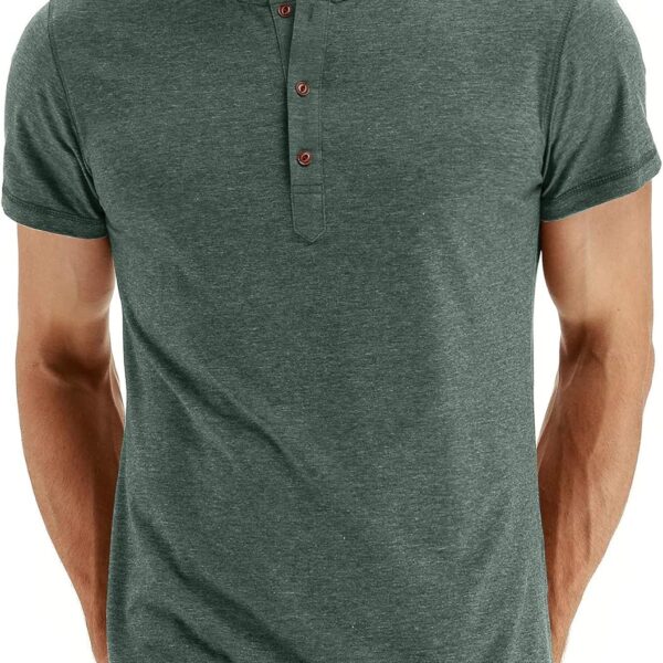 NITAGUT Mens Fashion Casual Front Placket Basic Long/Short Sleeve Henley T-Shirts
