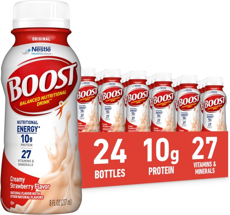 BOOST Original Ready to Drink Nutritional Drink, Creamy Strawberry, 8 fl oz (Pack of 24)