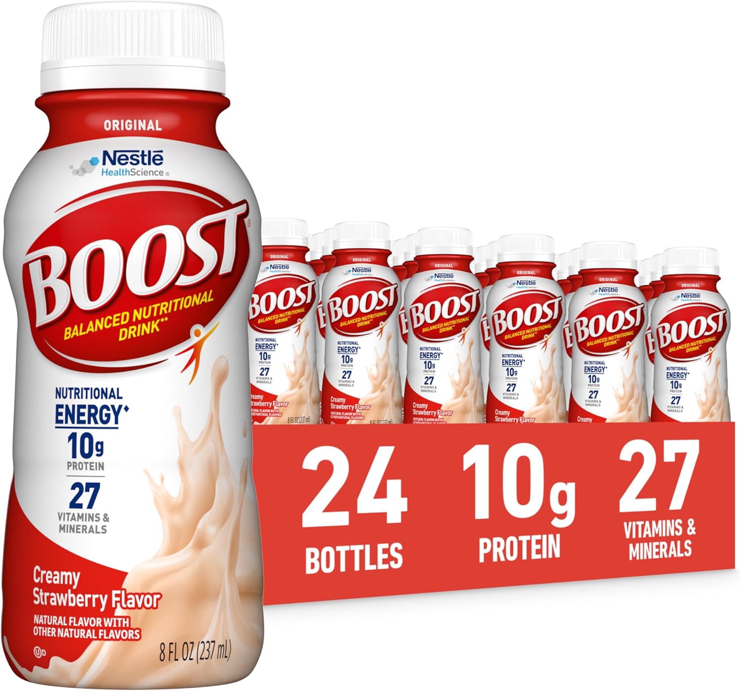 BOOST Original Ready to Drink Nutritional Drink, Creamy Strawberry, 8 fl oz (Pack of 24) BOOST Original Ready to Drink Nutritional Drink, Creamy Strawberry, 8 fl oz (Pack of 24)