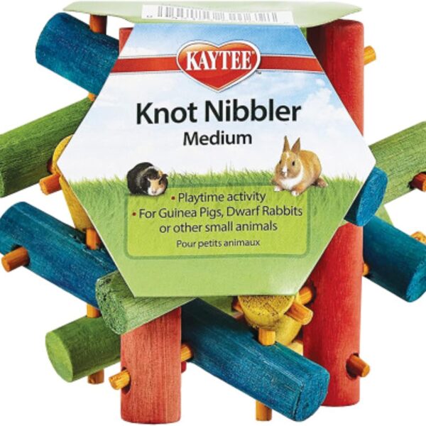Kaytee Knot Nibbler Chew Toy for Pet Guinea Pigs, Dwarf Rabbits and Other Small Animals, Medium
