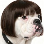 Funny Dog Wig for Small Medium Large Dogs with Adjustable Elastic Bands, Trimmable Pet Costume Cat Cosplay Decoration for Halloween, Christmas, Parties