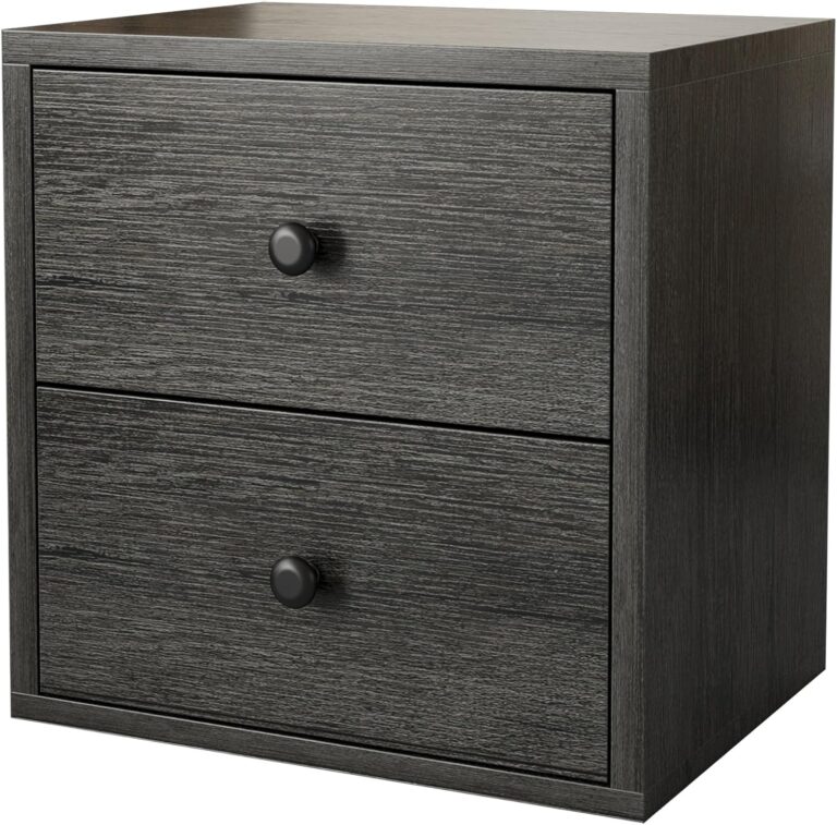 FUSUNBAO Magic DIY Cube Storage Organizer Stackable Cubes for Home Books Clothes Toy-Modular Cubby Storage System-Office Cubical-Bookcase Closet (French Oak,Drawer Cube)