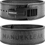 MANUEKLEAR Lifting Belt Lever for Men Women, 10mm Quick Locking Lever Belt Weightlifting with Adjustable Buckle, Lever Weight Lifting Belt for Powerlifting & Deadlifts