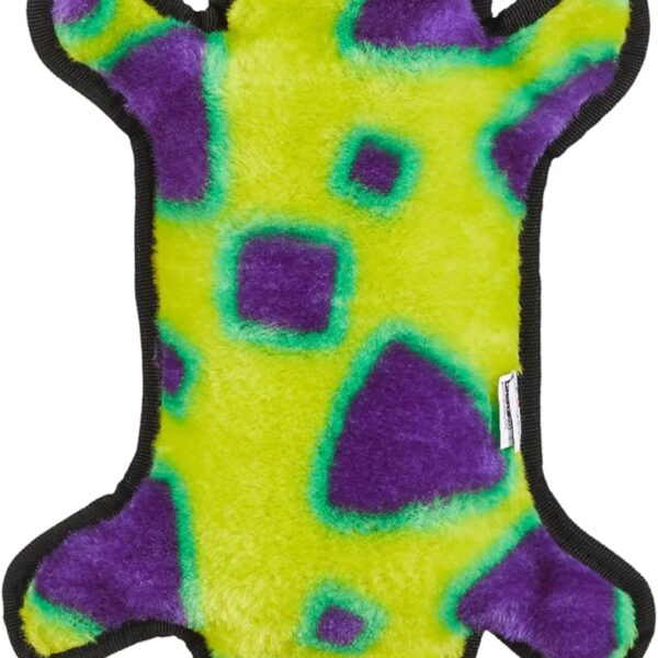 Outward Hound Durablez Gecko Squeaky Plush Dog Toy, No Stuffing for Less Mess, Interactive & Tough, 4 Jumbo Squeakers, Puppies & Dogs, Large, 17.5"