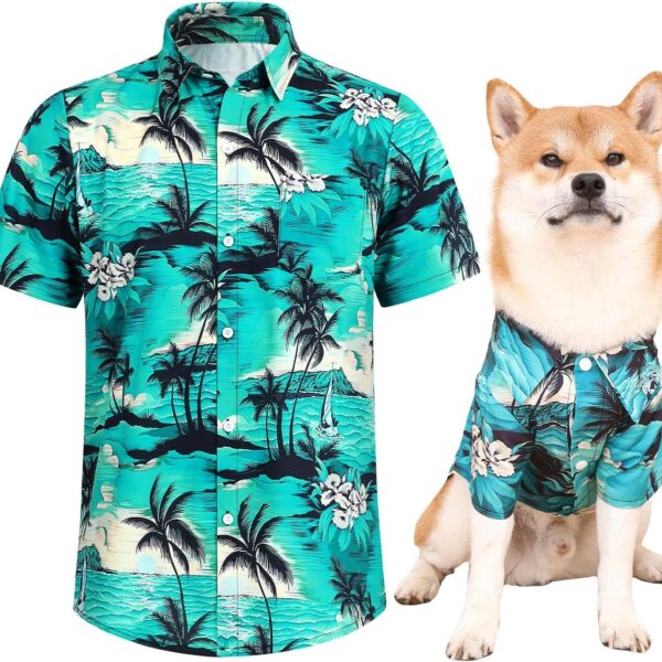 Dog Shirts Hawaii Dog Clothes for Small Medium Large Dogs Owner and Pet Shirts are Sold Separately