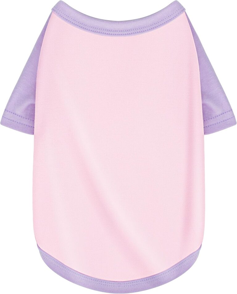 Stylish Pink Color Block Dog Shirt: Premium Polyester, Comfortable, Breathable, and Wrinkle-Resistant. Perfect Apparel for Small, Medium, & Large Dogs, a Must-Have for Pet Lovers M